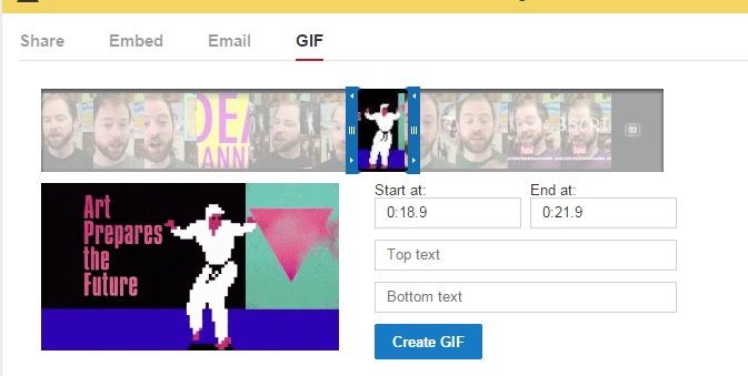 Делайте гиф, не отходя от видео: у YouTube появился встроенный GIF-инструментарий. Пока работает не на всех кана .... - Изображение 1 Делайте гиф, не отходя от видео: у YouTube появился встроенный GIF-инструментарий. Пока работает не на всех кана .... - Изображение 1