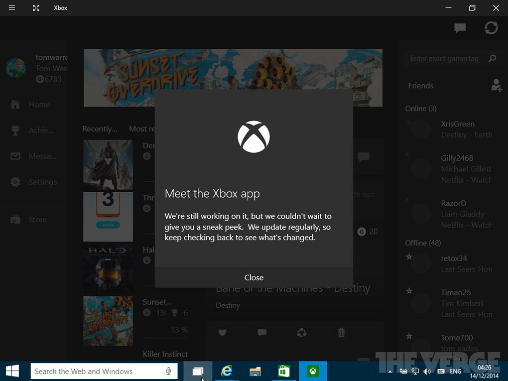 Пользователи опубликовали скриншоты приложения Xbox, которое входит в состав нового билда Windows 10 - Изображение 1 Пользователи опубликовали скриншоты приложения Xbox, которое входит в состав нового билда Windows 10 - Изображение 1