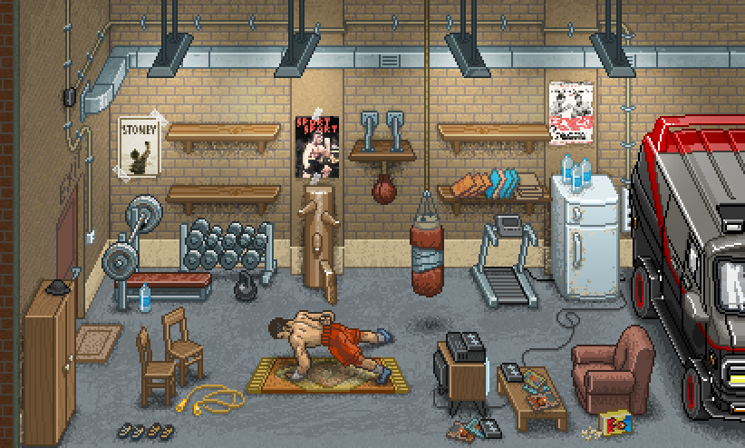 Гран-при на фестивале #GamesJamKanobu взяла игра VHS Story (которая совсем еще недавно называлась Video Hero Story). Это что-то среднее между тайкуном, симулятором тайм-менеджмента и постером с Рокки у вас в гараже: боксер по имени Герой хочет стать чемпионом в мире кинохитов 80-х и 90-х. Авторы рассказали «Канобу», зачем игре такая стилистика и что может поджидать Героя во время похода в магазин.