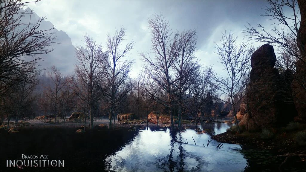 В кадр из новой Dragon Age попал пруд у подножья горы - фото 1