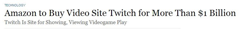 The Wall Street Journal сообщает, что Twitch покупает не Google, а Amazon. Говорят, что они уже договорились о цен .... - Изображение 1 The Wall Street Journal сообщает, что Twitch покупает не Google, а Amazon. Говорят, что они уже договорились о цен .... - Изображение 1