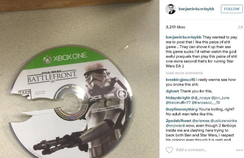 Солист Breaking Benjamin недоволен Star Wars: Battlefront и маркетинговой политикой EA - Изображение 1 Солист Breaking Benjamin недоволен Star Wars: Battlefront и маркетинговой политикой EA - Изображение 1