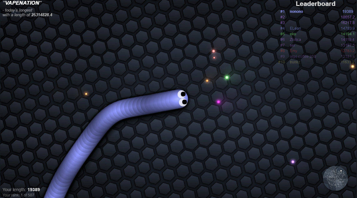 Эпический обзор Slither.io - Изображение 6 Эпический обзор Slither.io - Изображение 6
