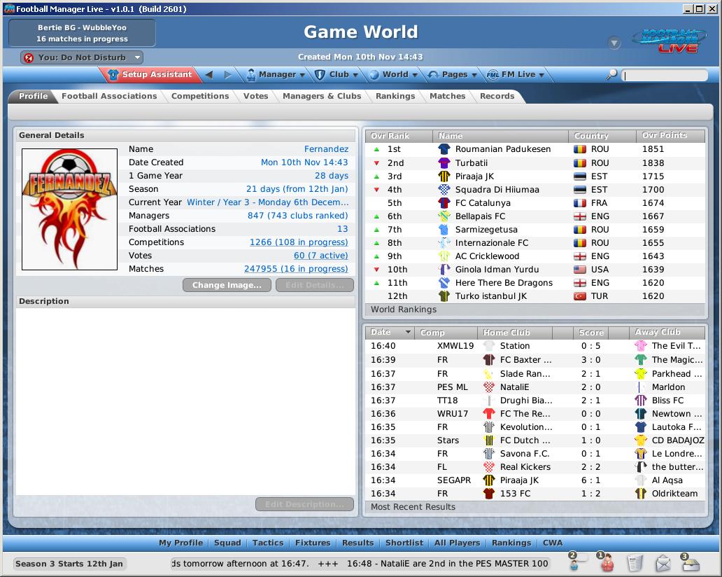 World Football Manager Game