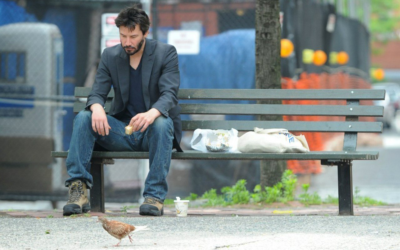 Keanu Reeves Park Bench