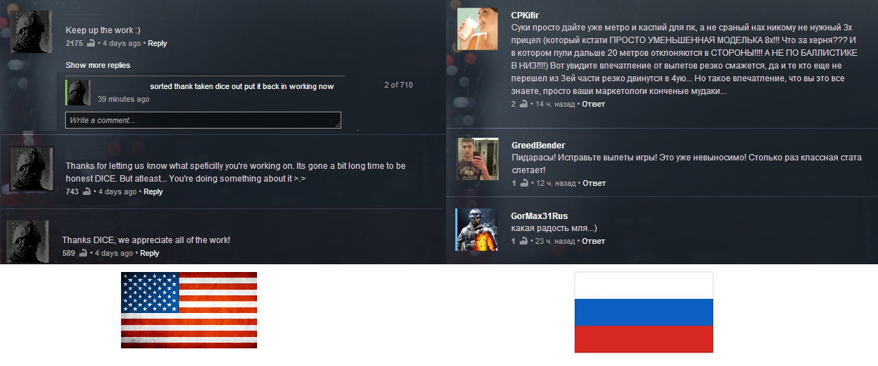 #Battlelog - замечательная вещь. Американское и русское сообщества #Battlefield такие разные, но все-таки они вместе.... - Изображение 1 #Battlelog - замечательная вещь. Американское и русское сообщества #Battlefield такие разные, но все-таки они вместе.... - Изображение 1