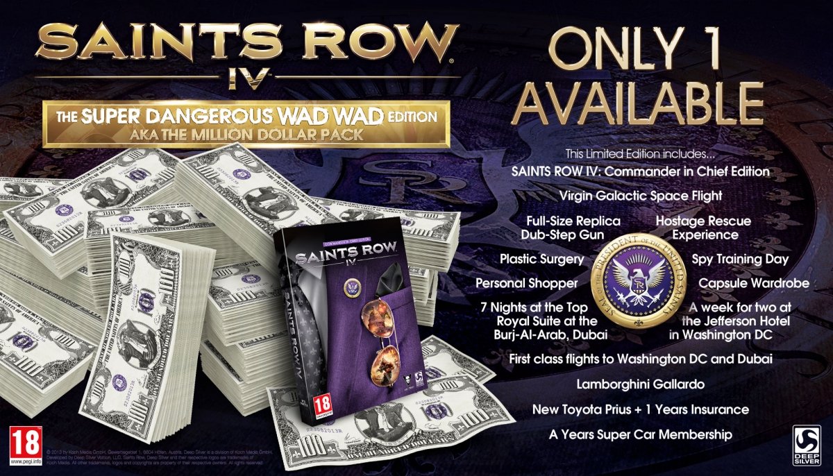 Специальное издание Saints Row IV стоит $1 000 000.
Вполне ожидаемо, что Wad Wad Edition доступна в единственном ... - Изображение 1 Специальное издание Saints Row IV стоит $1 000 000.
Вполне ожидаемо, что Wad Wad Edition доступна в единственном ... - Изображение 1