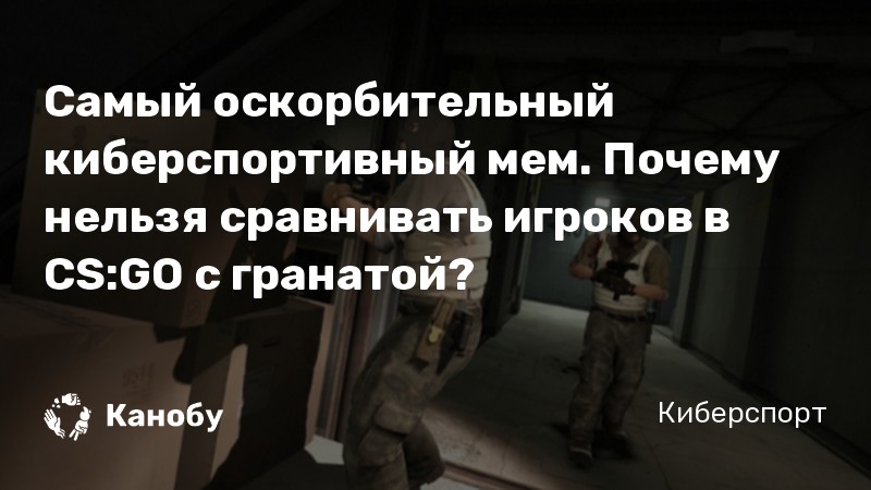 Самый оскорбительный киберспортивный мем. Почему нельзя сравнивать игроков в CS:GO с гранатой? Самый оскорбительный киберспортивный мем. Почему нельзя сравнивать игроков в CS:GO с гранатой?