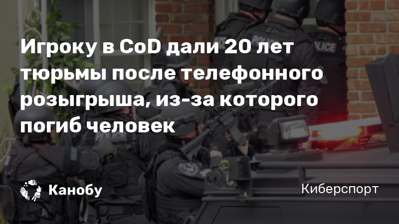 Игроку в CoD дали 20 лет тюрьмы после телефонного розыгрыша, из-за которого погиб человек