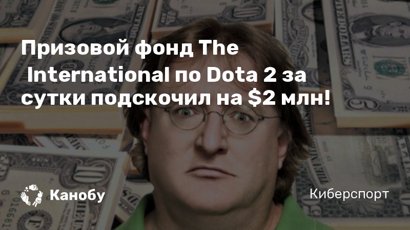 Призовой фонд The ​International по Dota 2 за сутки подскочил на  млн!