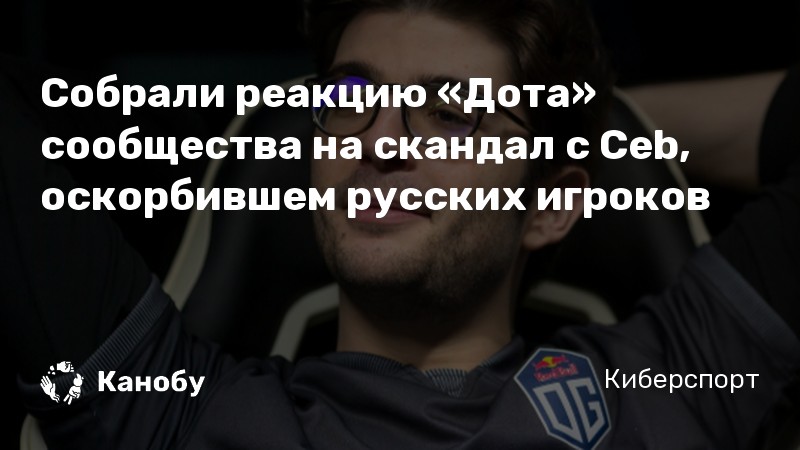 Собрали реакцию «Дота» сообщества на скандал с Ceb, оскорбившем русских игроков
