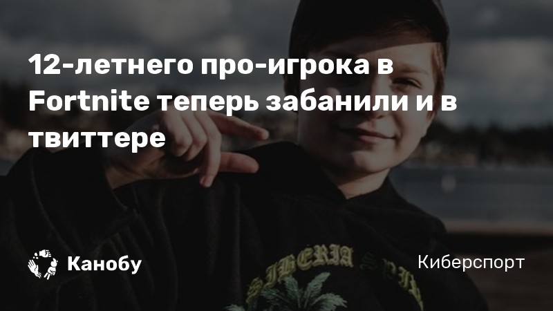 12-летнего про-игрока в Fortnite теперь забанили и в твиттере
