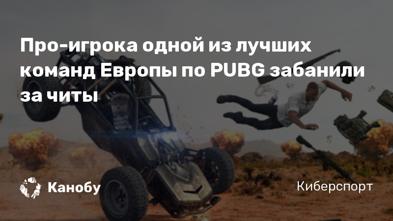 Про-игрока одной из лучших команд Европы по PUBG забанили за читы