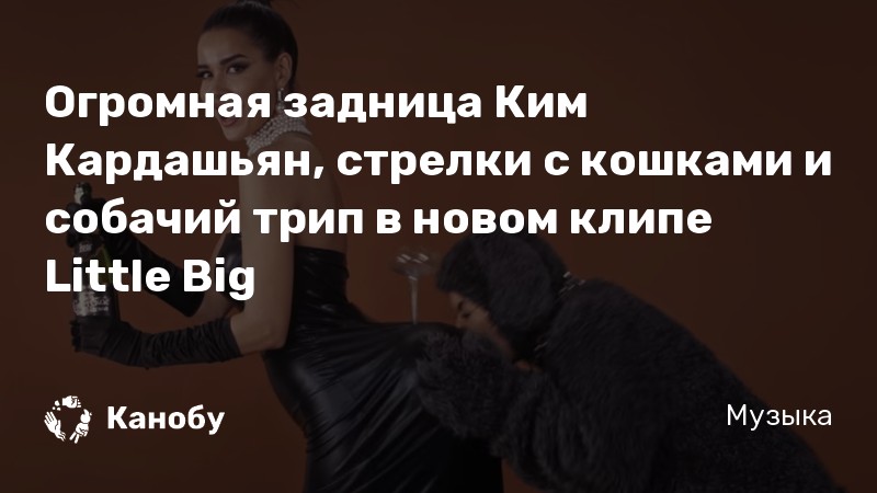 Огромная задница Ким Кардашьян, стрелки с кошками и собачий трип в новом клипе Little Big