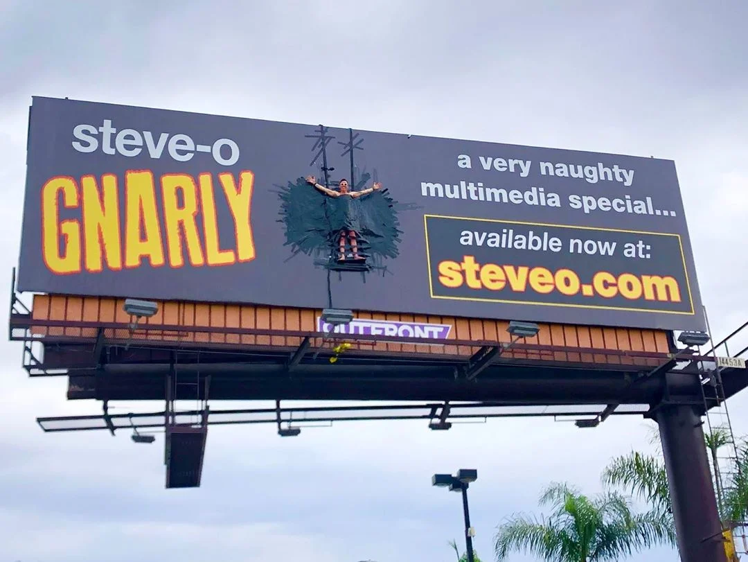 Стив-О стал рекламой Стива-О: герой «Чудаков» приклеил себя к билборду - фото 1