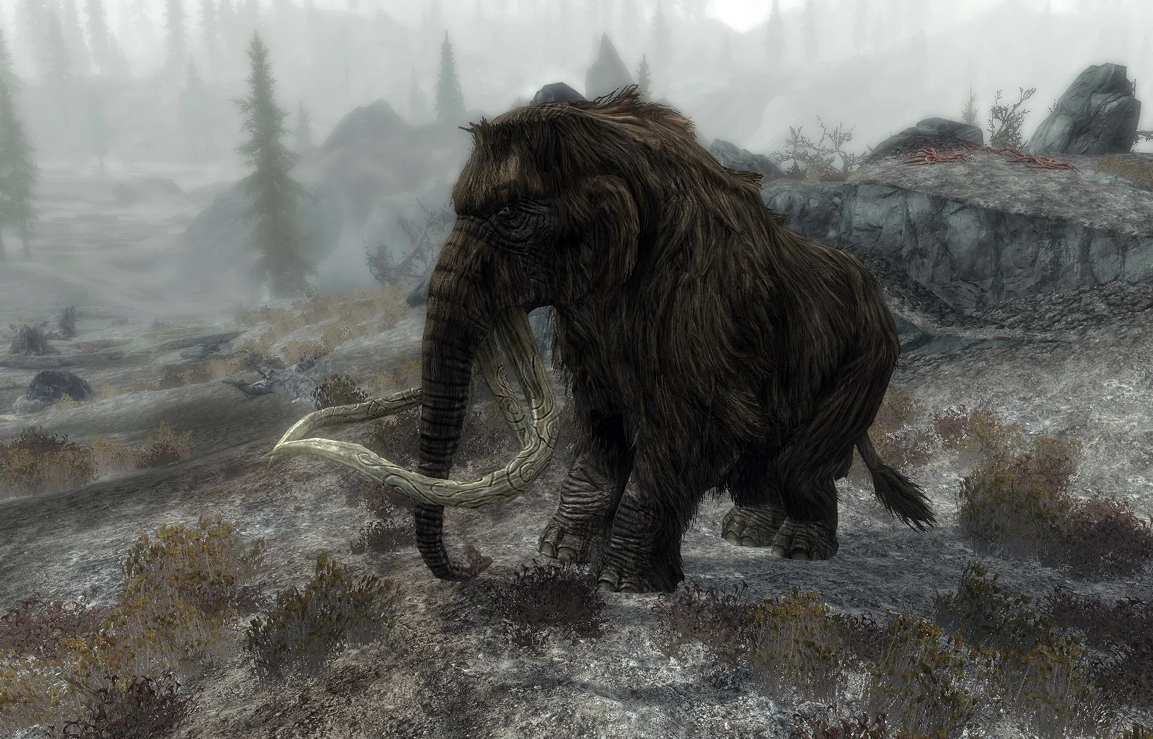 Гифка дня: «мамонт, иди к черту отсюда» в The Elder Scrolls 5: Skyrim - фото 1