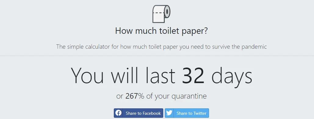 Онлайн-калькулятор туалетной бумаги поможет комфортно пережить карантин - фото 1