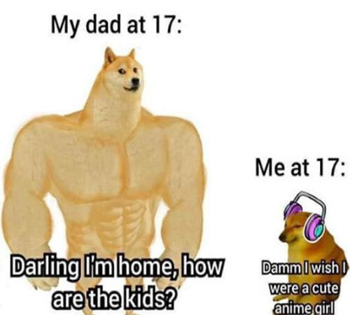 Доге и Чимс стали героями мемов о прошлом и настоящем. Похоже, предки превосходили нас во всем - фото 1