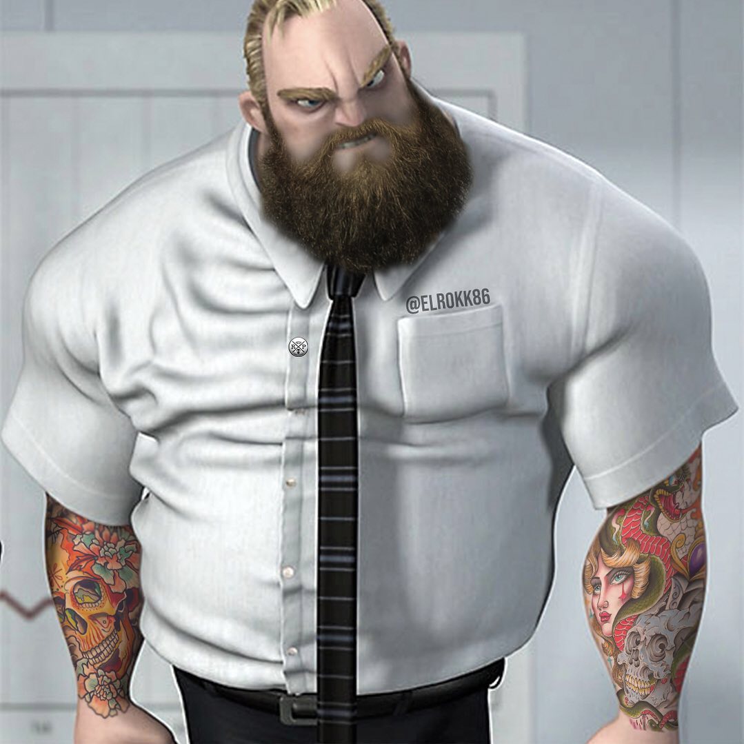 Дизайнер добавляет принцессам Disney татуировки, а супергероям еще и бороды - фото 5