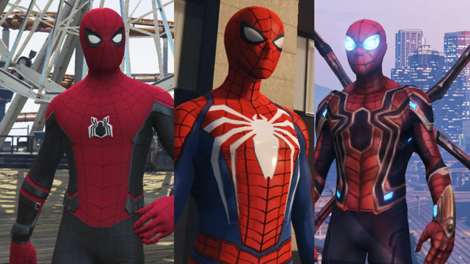 Новый мод для GTA 5 позволит ощутить себя Человеком-пауком, причем в разных вариациях - фото 1
