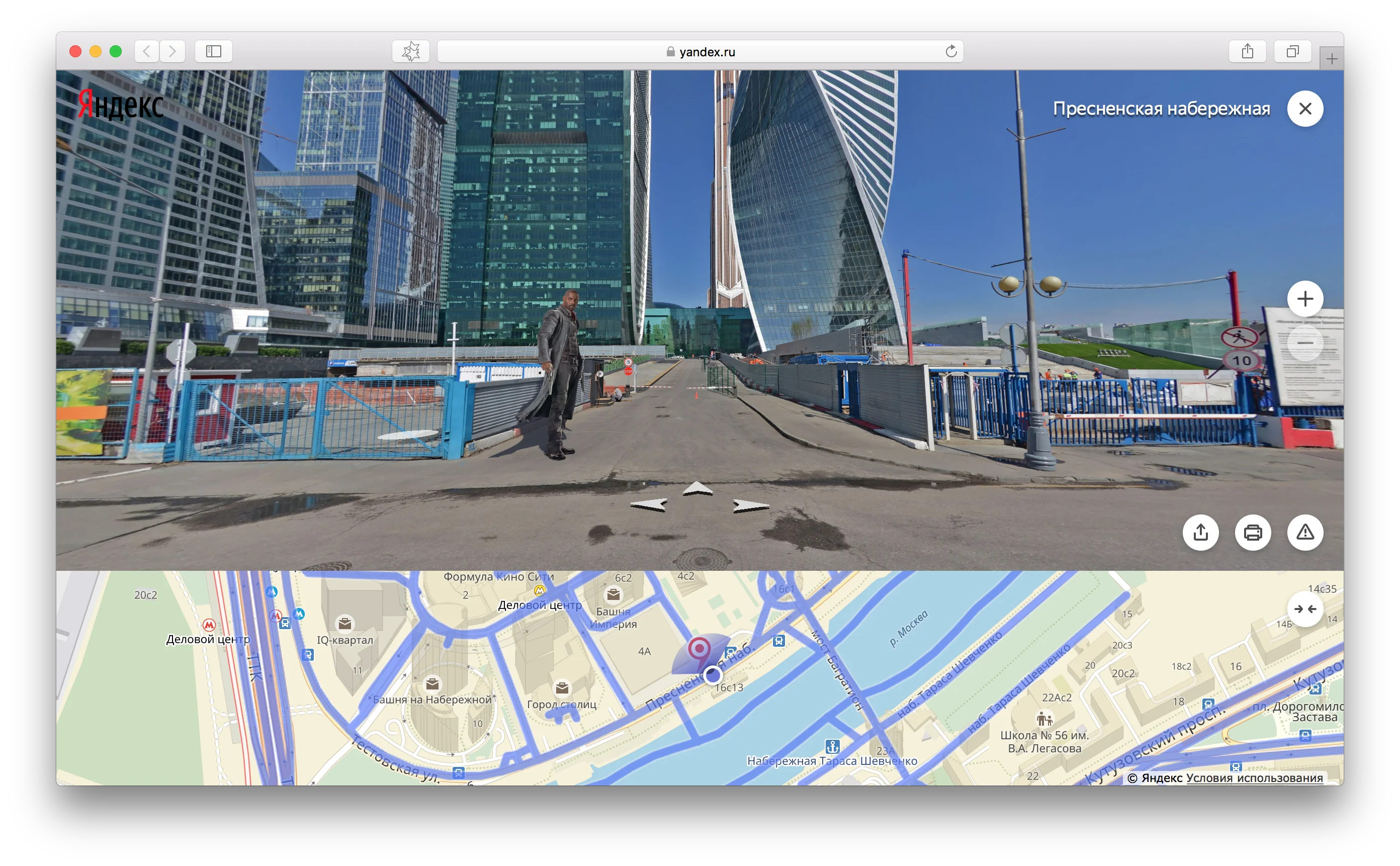 Пасхалки в Яндекс.Картах! Идрис Эльба охраняет «темные» башни Москва-Сити |  Канобу