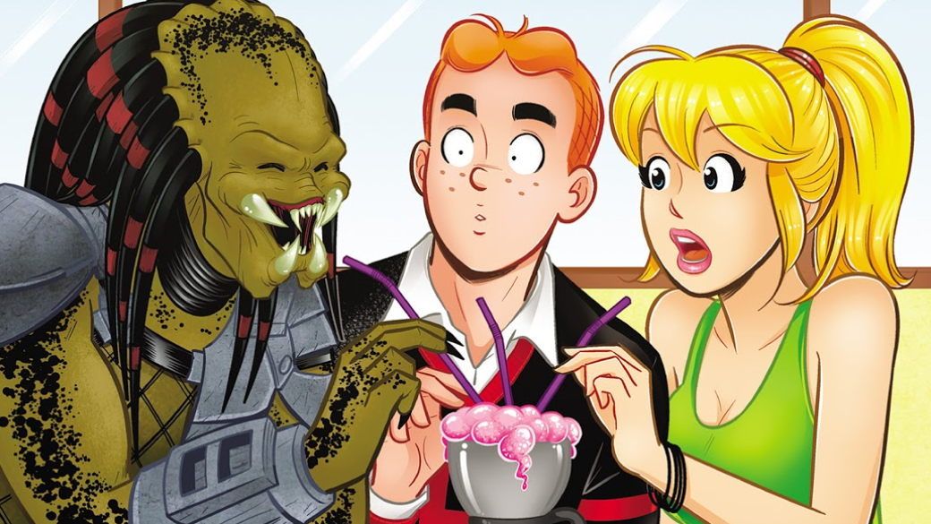 Издательство «Комильфо» выпустило на русском языке кроссовер 2015 году Archie vs. Predator. В нем Арчи Эндрюс и его друзья отправляются на отдых и случайно привлекают внимание инопланетного охотника, решившего поохотиться на Бетти и Веронику. Рассказываем, чем этот комикс может вас заинтересовать даже если вы никогда не читали комиксов про Арчи.