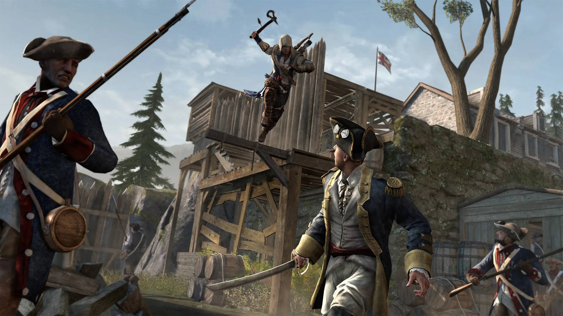 Гифка дня: немного помощи не помешает в Assassinʼs Creed III - фото 1