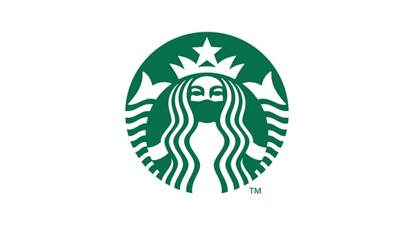 Логотипу Starbucks надели маску, которая защищает и заразившихся и не зараженных.