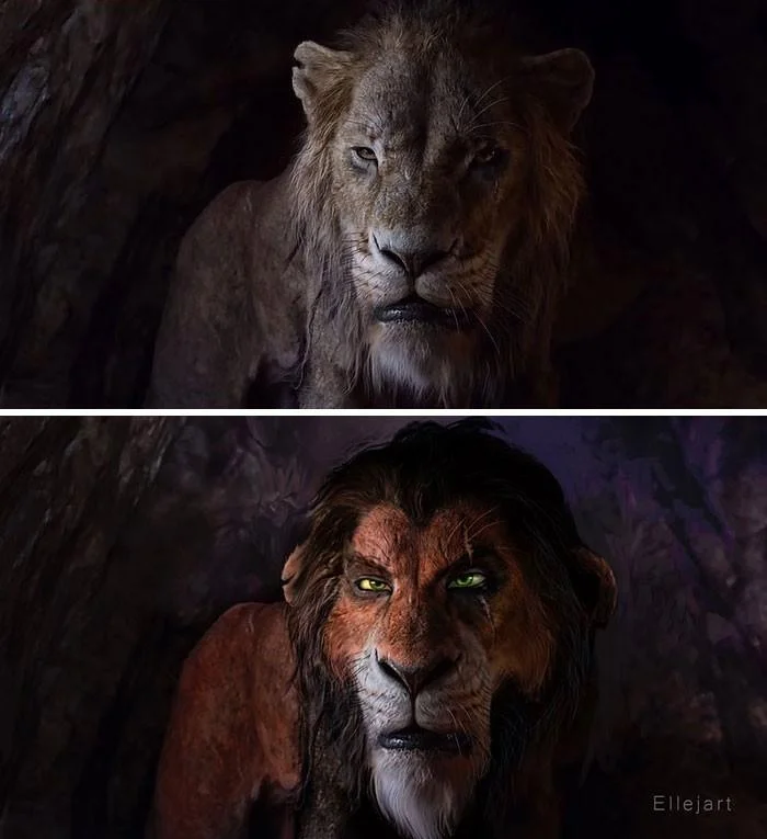 Художник перерисовал персонажей ремейка «Короля льва» в стиле оригинального мультфильма - фото 7