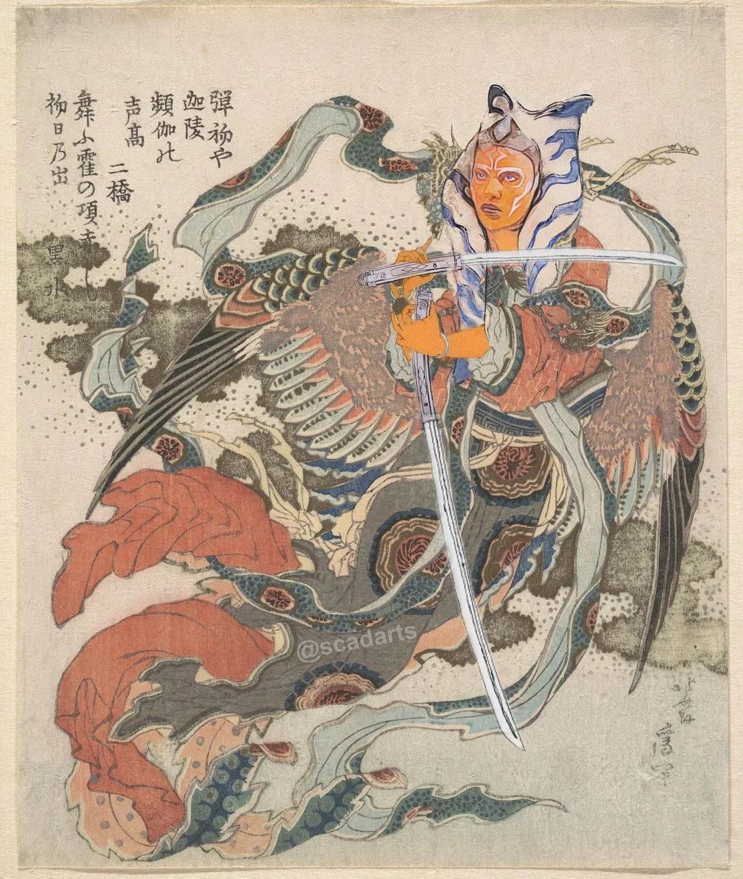 Мандалорец, Асока Тано, Дарт Мол: художник показал персонажей «Звездных войн» в стиле древней Японии