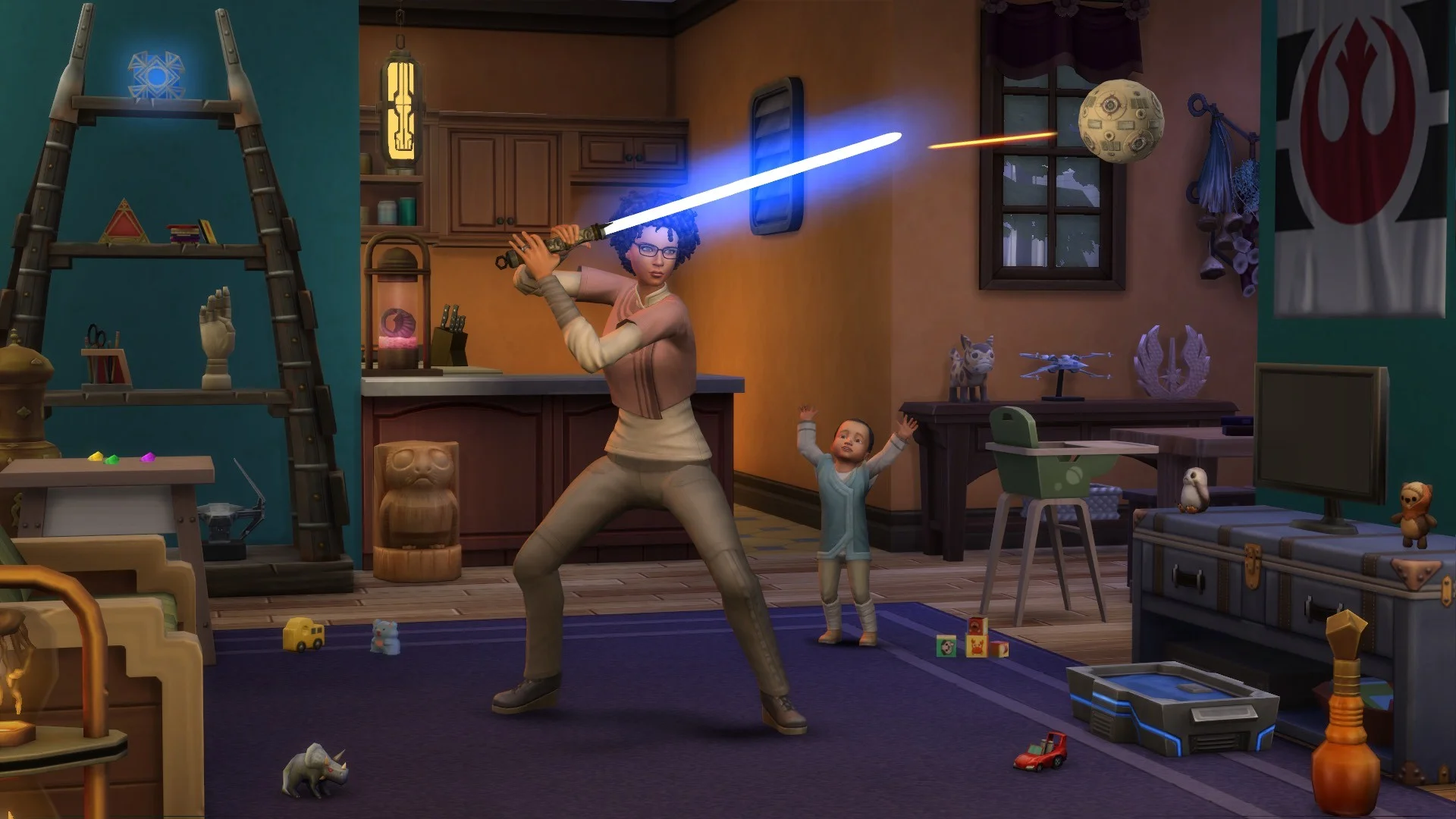 Световые мечи и Кайло Рен. Что еще появилось в The Sims 4 с дополнением «Путешествие на Батуу»? - фото 4