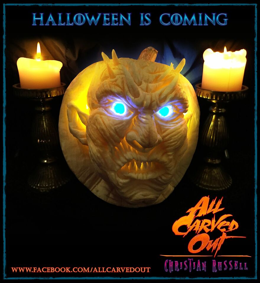 Галерея: художник вырезает объемные картины с монстрами и героями фильмов на гигантских тыквах - изображение 8 Галерея: художник вырезает объемные картины с монстрами и героями фильмов на гигантских тыквах - фото 8