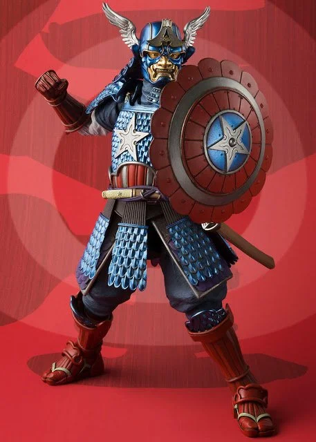 Как бы выглядел Капитан Америка, если бы он был самураем в Феодальной Японии? - фото 2