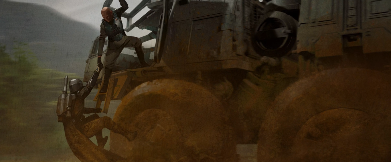 Мэйфилд затаскивает Мандо в кабину