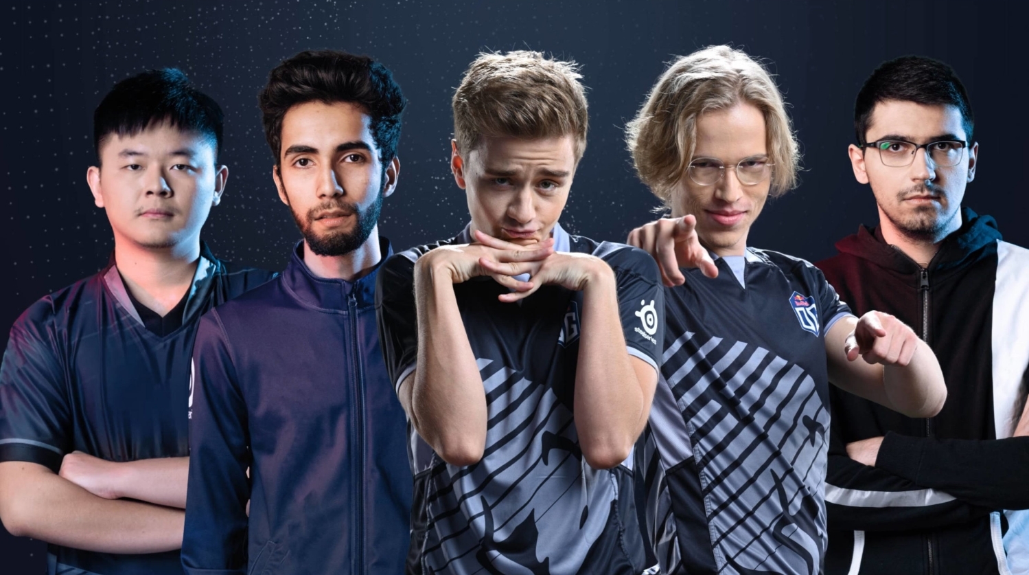 Новый состав OG слева направо: MidOne, SumaiL, n0tail, Topson, Saksa