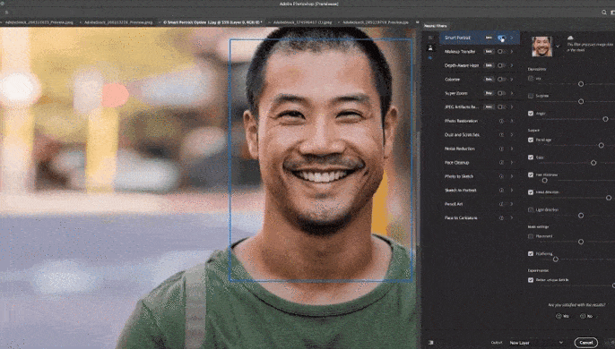 Нейронные фильтры Adobe Photoshop умеют быстро изменять фотографии, как TikTok и Face App - фото 1