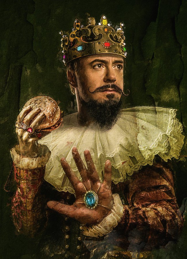 Железного человека в короне и с чизбургером показал BossLogic - изображение 1 Железного человека в короне и с чизбургером показал BossLogic - фото 1