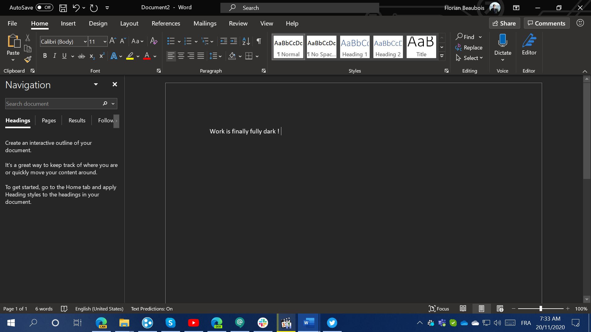 Microsoft Word получила ночной режим - фото 1