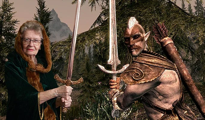 Поклонники The Elder Scrolls хотят, чтобы Bethesda увековечила в шестой части бабушку-ютубера - фото 3