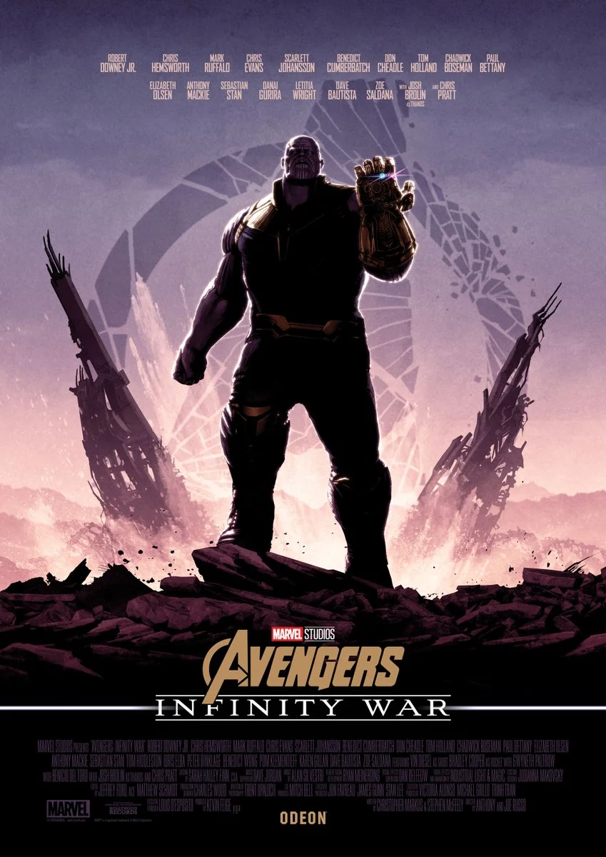 На новых постерах «Войны Бесконечности» Мстители противостоят Таносу на руинах - фото 3