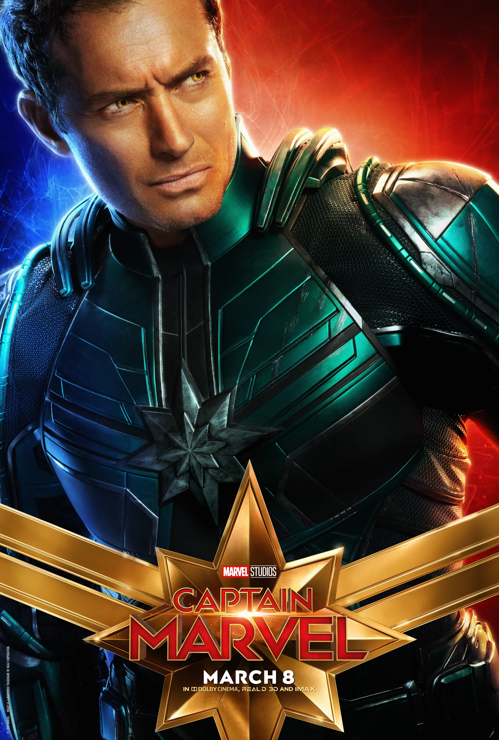 На новых постерах фильма «Капитан Марвел» представили основных персонажей во всей красе - фото 5