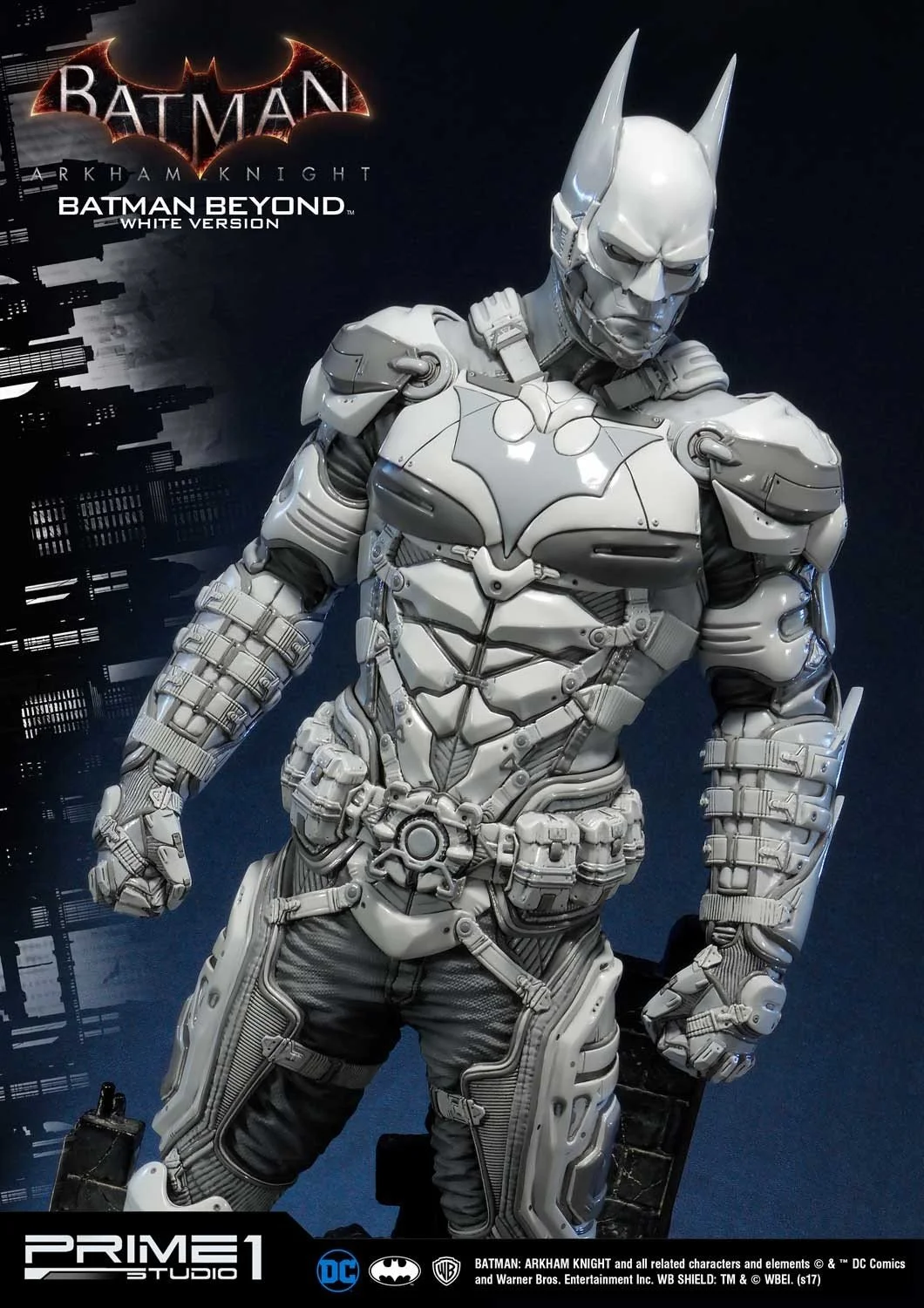 Потрясающая белая статуя Бэтмена будущего из Batman: Arkham Knight - фото 5
