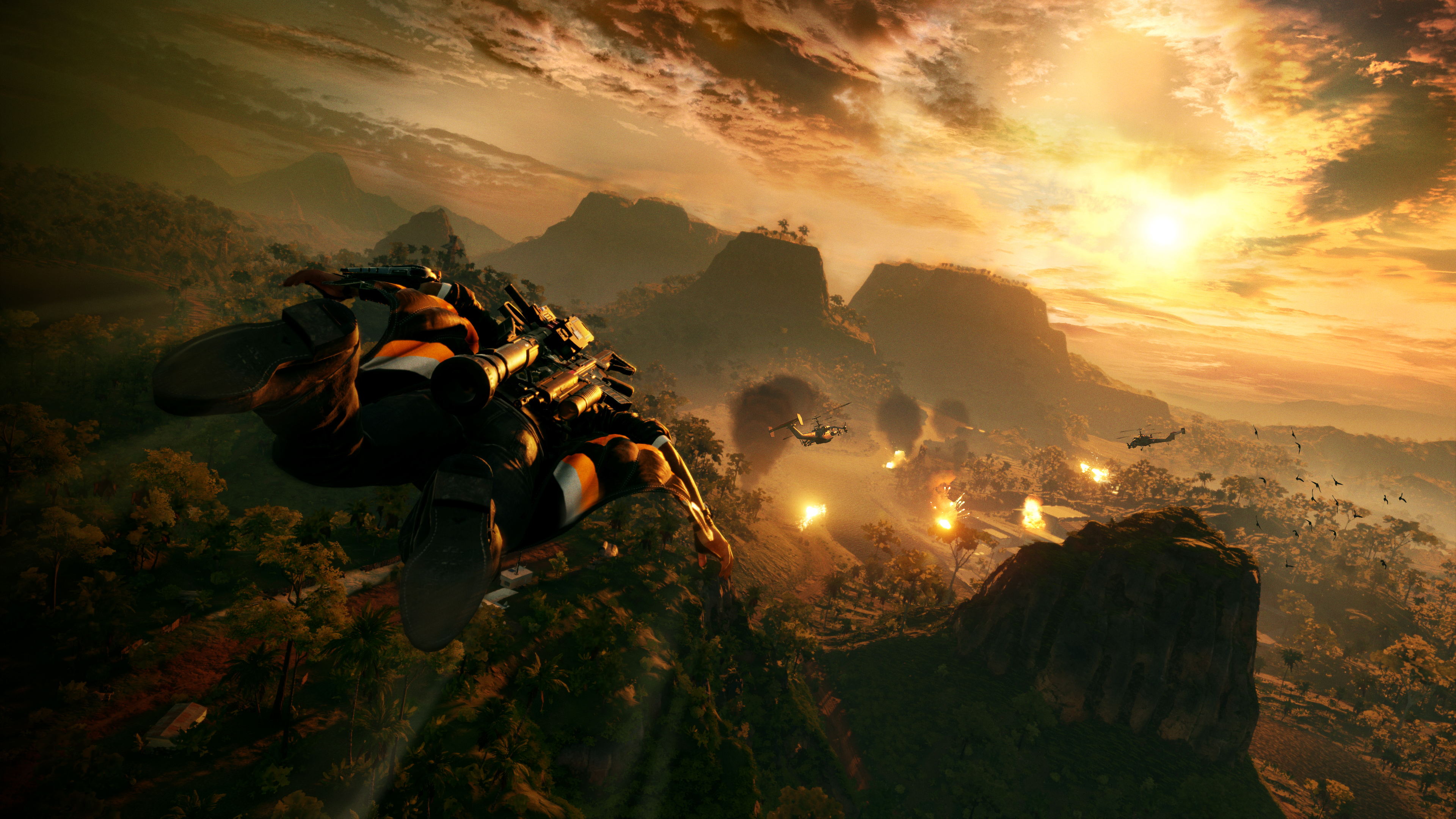 Just Cause 4 — это как если бы главный герой «Desperado» (он же — «Отчаянный») вышел против «Неудержимых». Настолько плохо, что даже хорошо, треш-боевик со всеми вытекающими. И если вы уже успели поставить крест на большинстве игр 2018 года после выхода Red Dead Redemption 2 — очень зря, ведь впереди новогодние каникулы, а даже от игр Rockstar надо иногда отдыхать! Из этой статьи вы узнаете, как правильно вжиться в роль суперагента Рико Родригеса и чем себя занять до свержения очередного тирана.