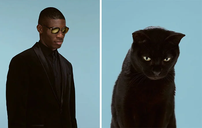 Фотограф делает снимки людей и котов, которые выглядят как двойники - фото 11