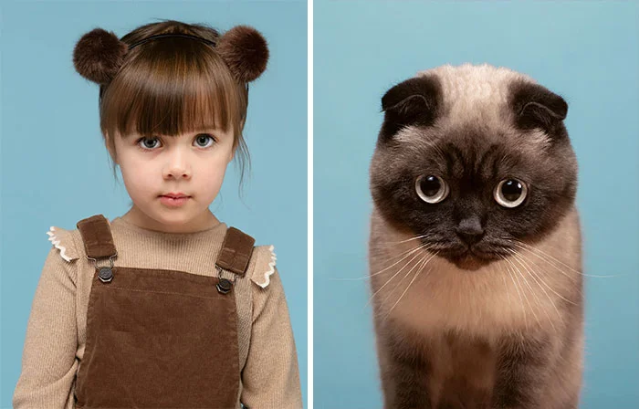 Фотограф делает снимки людей и котов, которые выглядят как двойники - фото 6