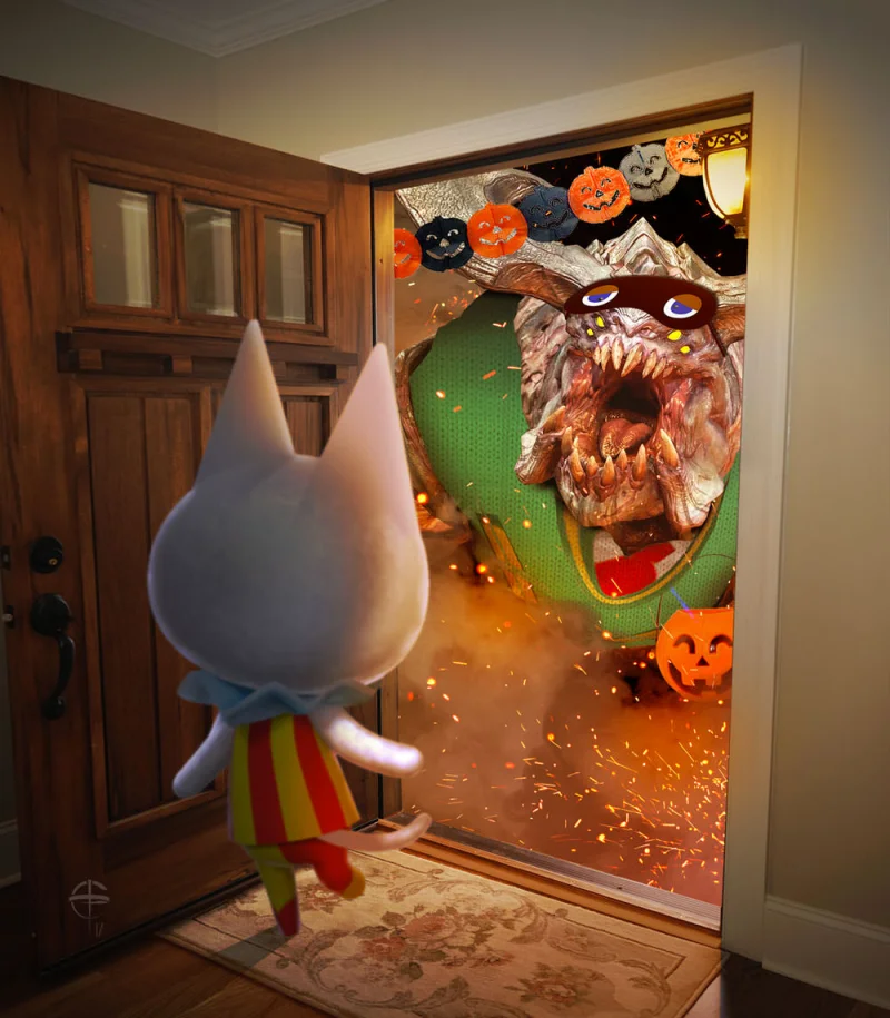 Kotaku провел конкурс на лучший фотошоп к Хэллоуину. Там Байонетта ворует костюмы! - фото 7