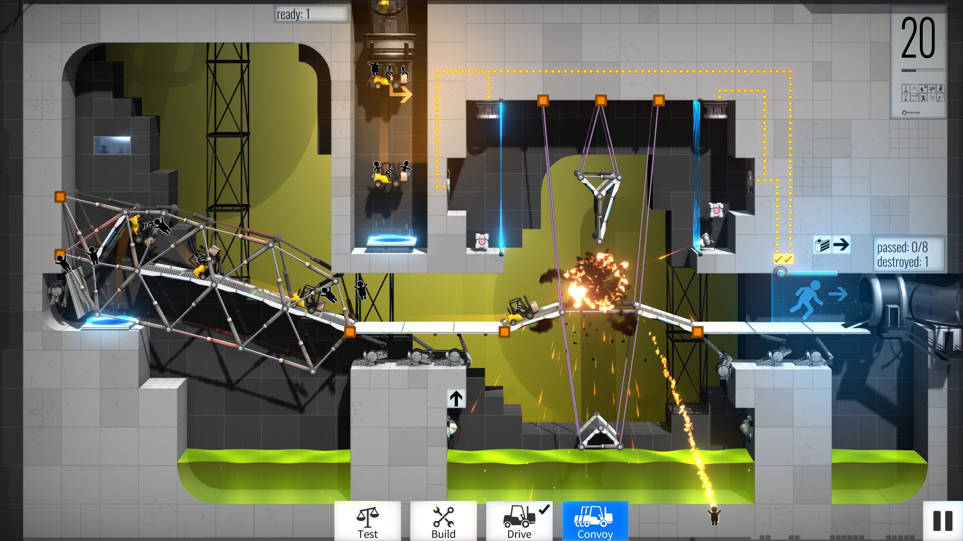 Суть. Забудьте уже про Portal 3 и поиграйте в Bridge Constructor Portal - изображение 4 Суть. Забудьте уже про Portal 3 и поиграйте в Bridge Constructor Portal - фото 4