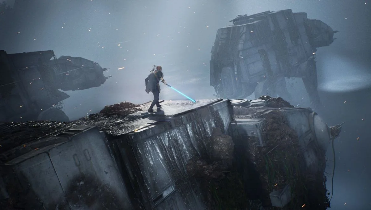 EA поделилась расширенным геймплеем Star Wars Jedi: Fallen Order. В нем герой угоняет шагоход - фото 1