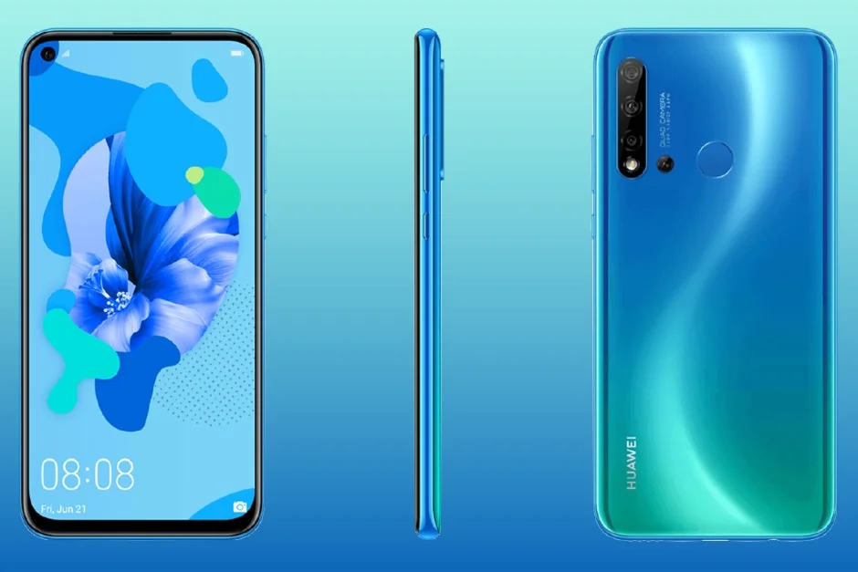 Huawei P20 Lite (2019) показался на детальных рендерах: четыре камеры и «дыра» в экране - фото 1