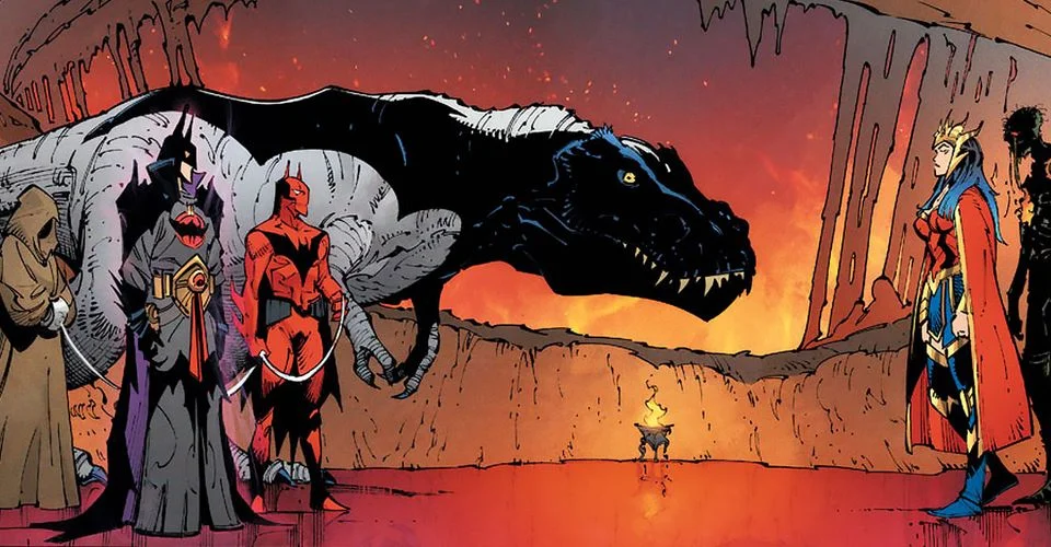 Бэтмен-динозавр и Чудо-женщина с бензопилой в первом выпуске Dark Nights: Death Metal - фото 1